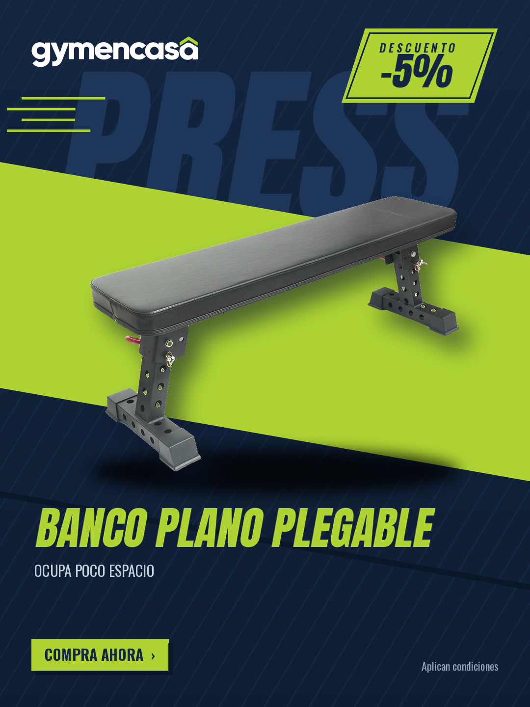 Banco plegable