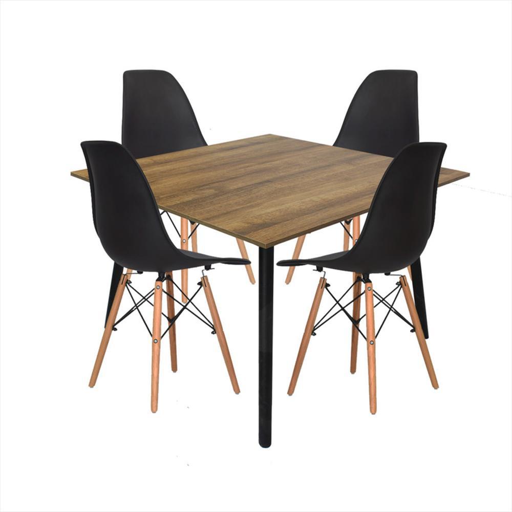 Combo Comedor Cuadrado Look + Set X 4 Sillas Cbcomcu 011 04 - imagen 1