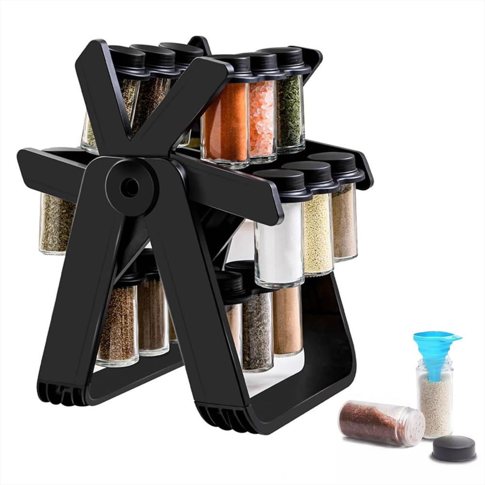 Especiero Condimenteros Giratorio Para Cocina Juego X 18 Tarros De Vidrio - imagen 1