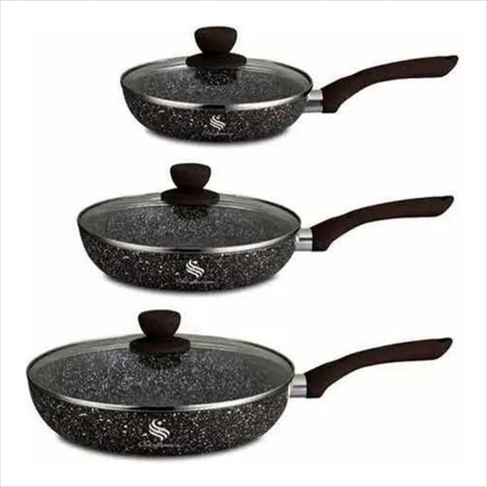 Sartenes X 6 Piezas En Mármol Schaffhausen Negro - imagen 1