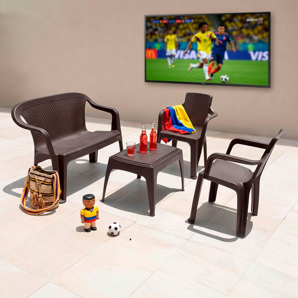 Combo Sala Eterna, 2 Sillas Con Brazo, 1 Mesa de Centro, 1 Silla Doble - imagen 1