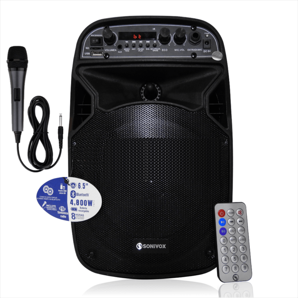Cabina de Sonido Recargable 6.5 Pulgadas Sonivox VS-SS1862 - imagen 1