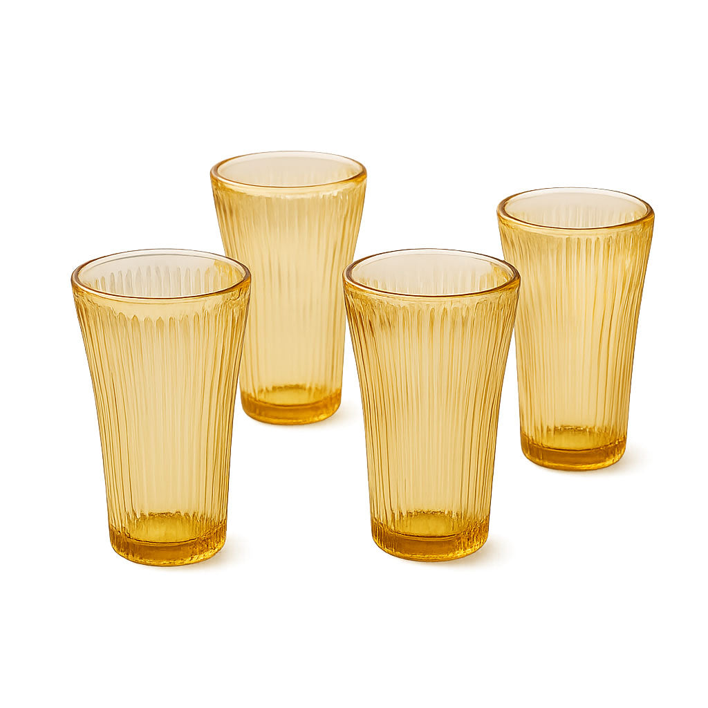 Set x 4 Vasos 12 oz Ámbar / Home Elements - imagen 1