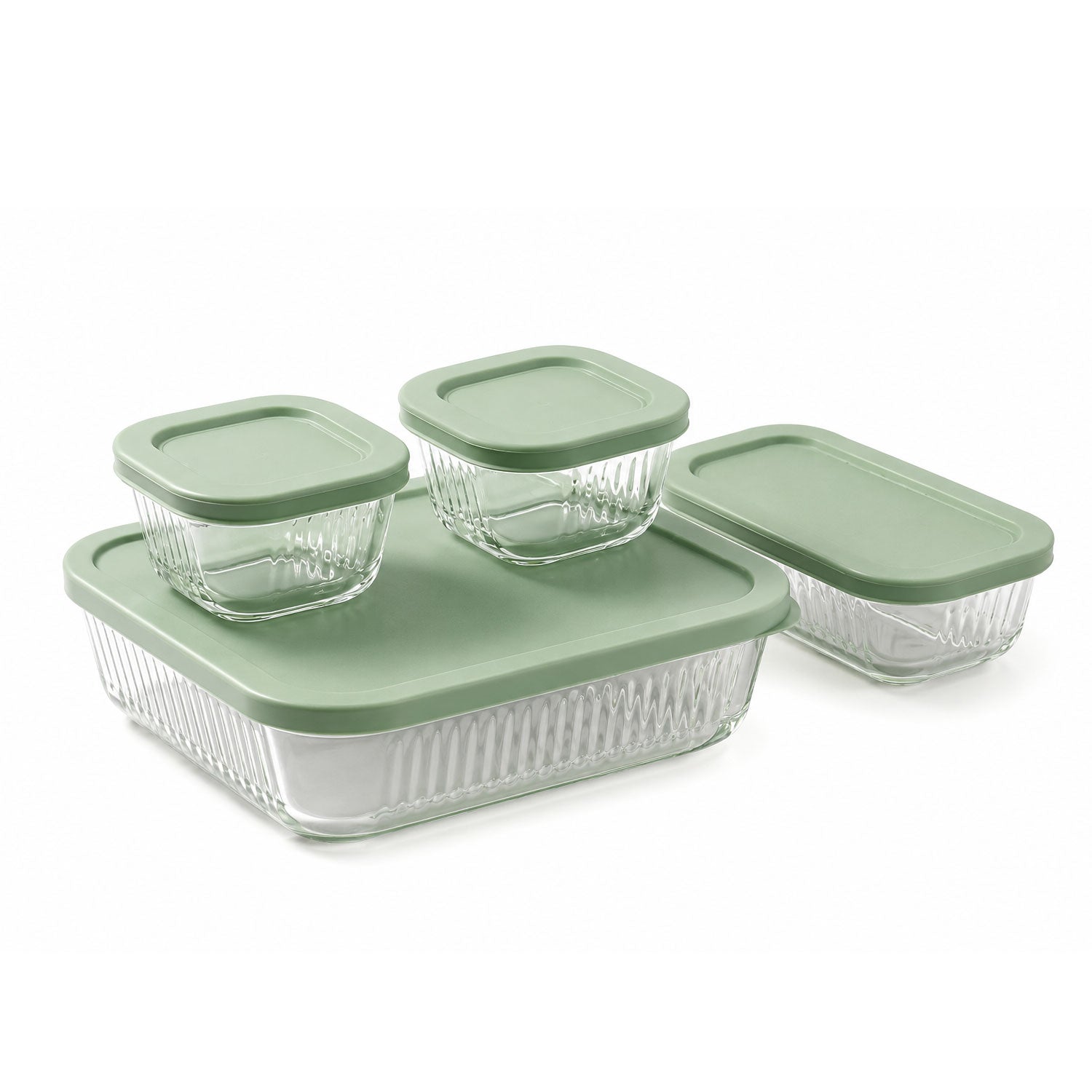 Set x 4 Refractarias Tapa Verde / Home Elements - imagen 1
