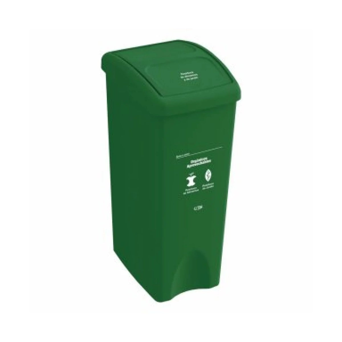 Papelera Clásica Vaivén Verde Tapa Plana 53 Litros / Estra - imagen 1
