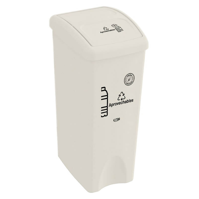 Papelera Vaivén Blanco 53 Litros Material Reciclado / Estra - imagen 1