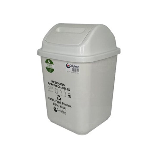 Papelera Vaiven Blanca 7 Litros / Colplast - imagen 1