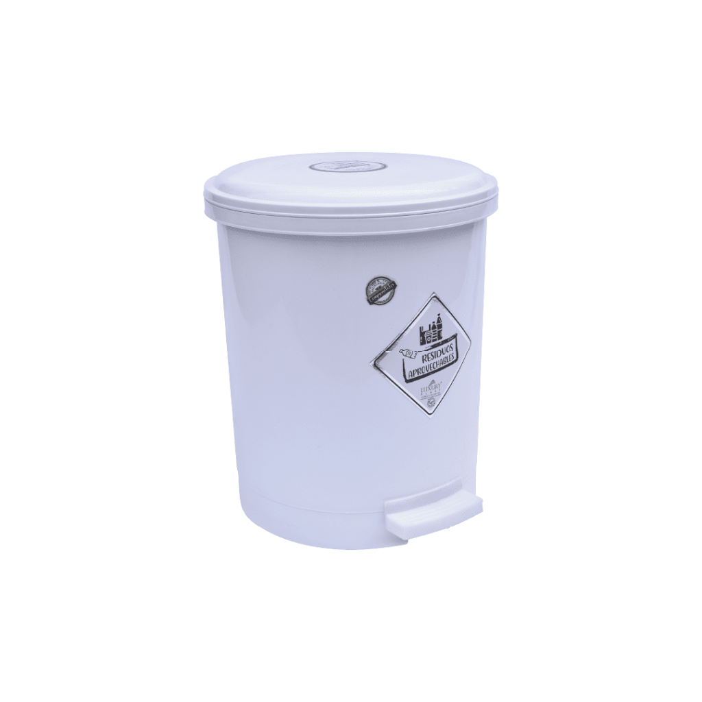 Papelera Pedal Redonda 13 litros Blanco / Luxury Plast - imagen 1