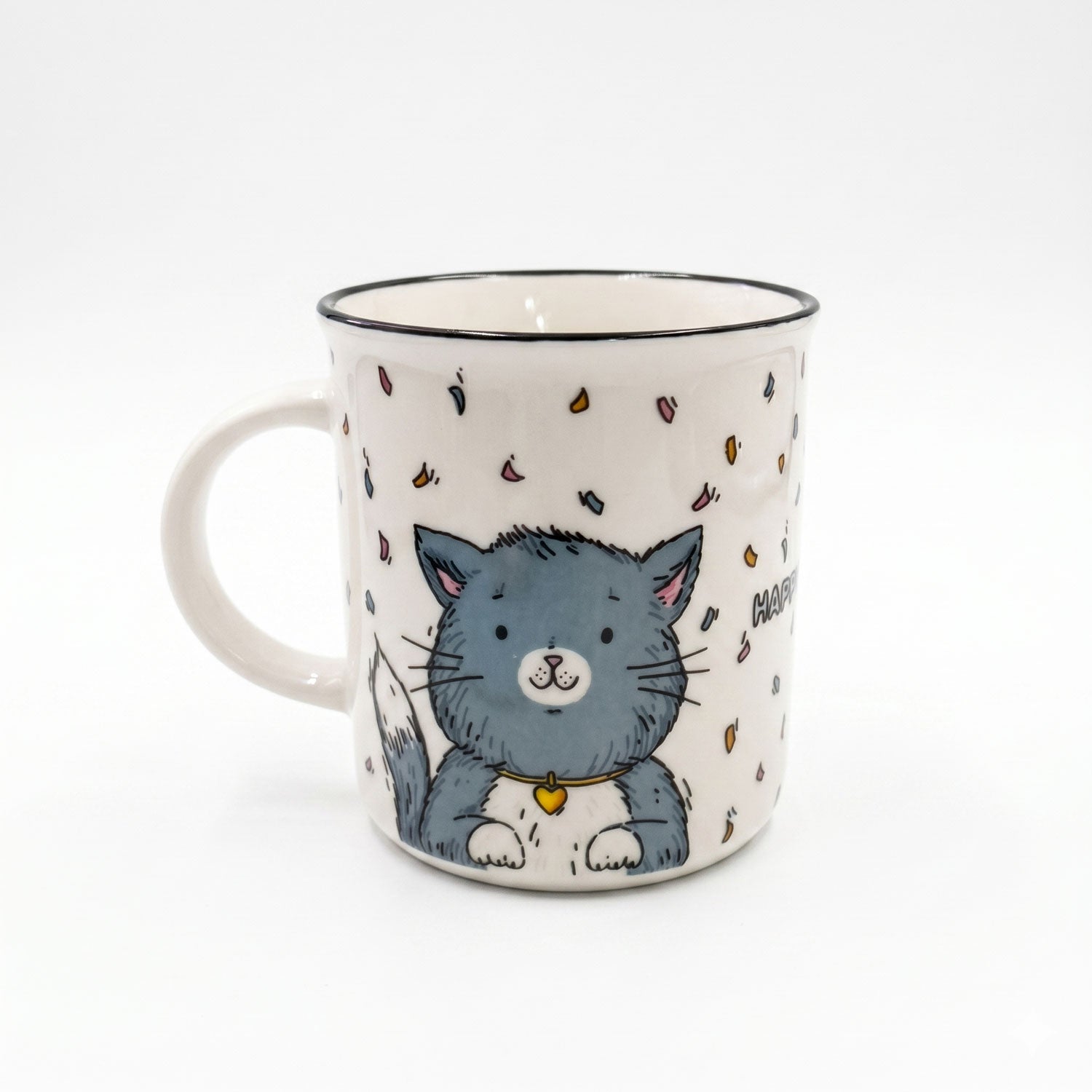 Mug 350 ml Happy Cat  D / Bill's Home - imagen 1