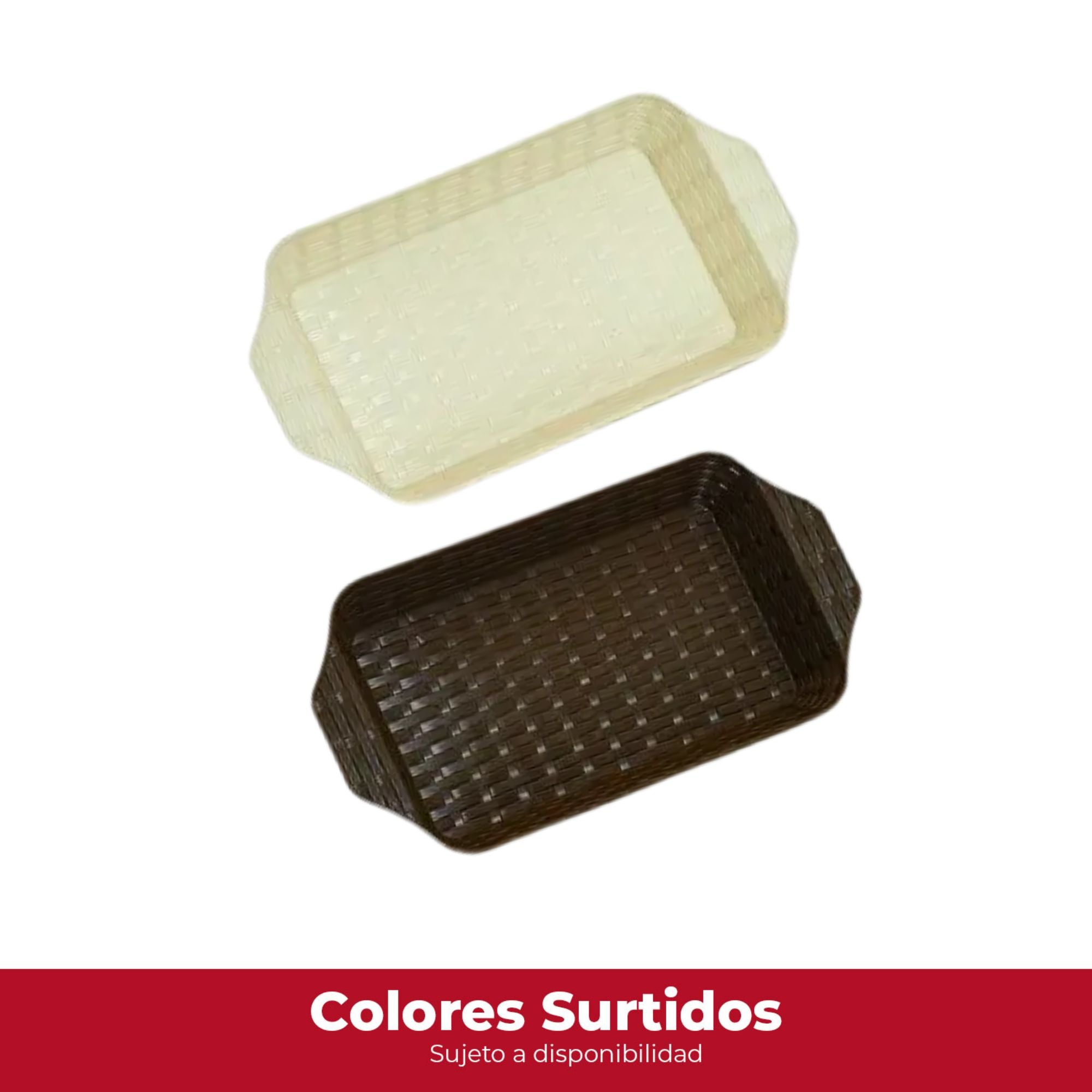 Bandeja con Asa Tipo Rattan / Persal - imagen 1