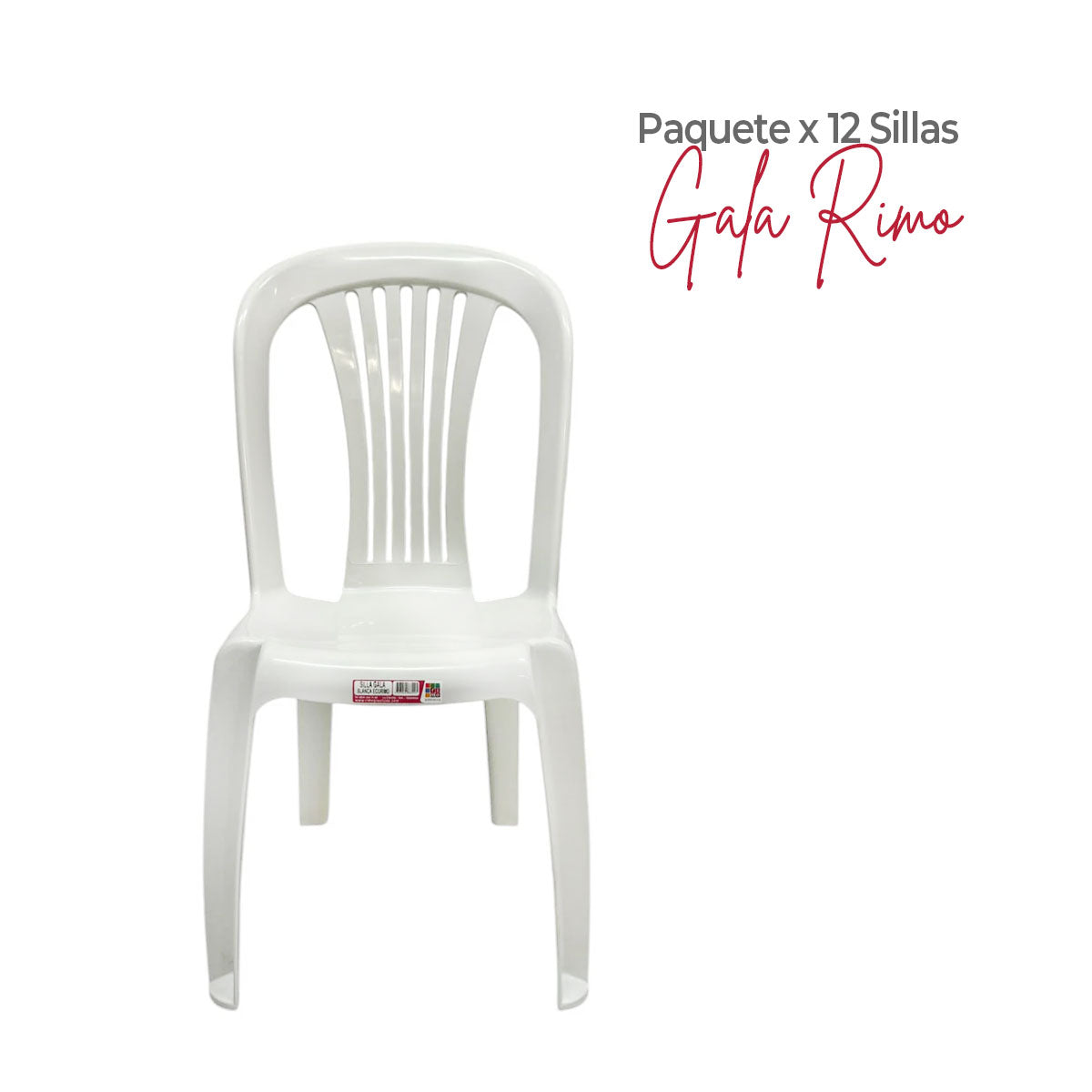 Paquete x 12 Sillas Gala Blanco / Rimoplásticas - imagen 1