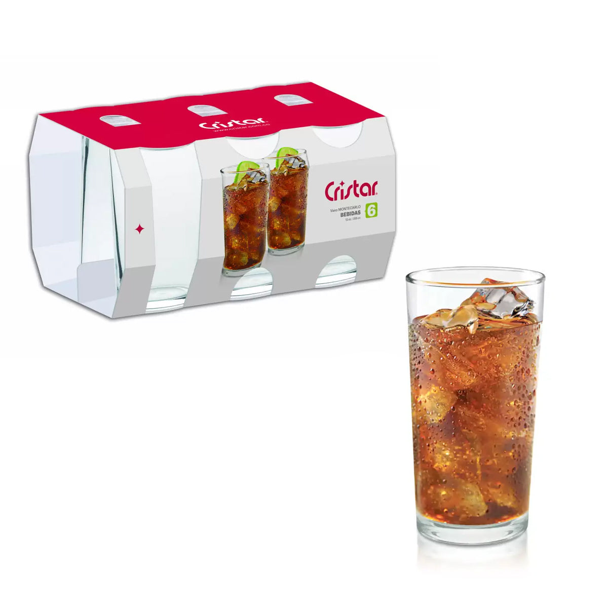 Set x 6 Vasos Montecarlo Bebidas / Cristar - imagen 1