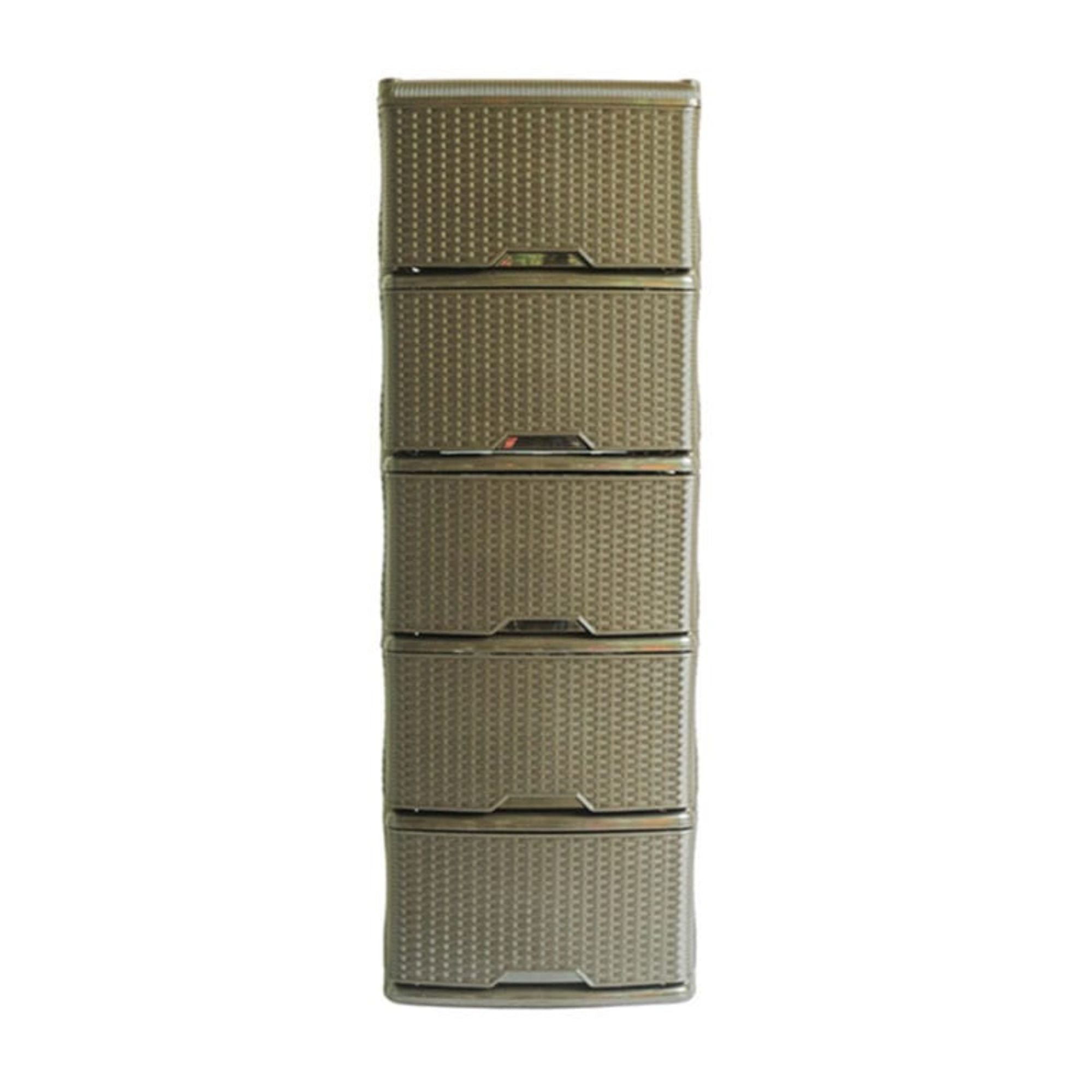 Cajonero Rattan 5 Gavetas Wengue / Rimoplasticas - imagen 1