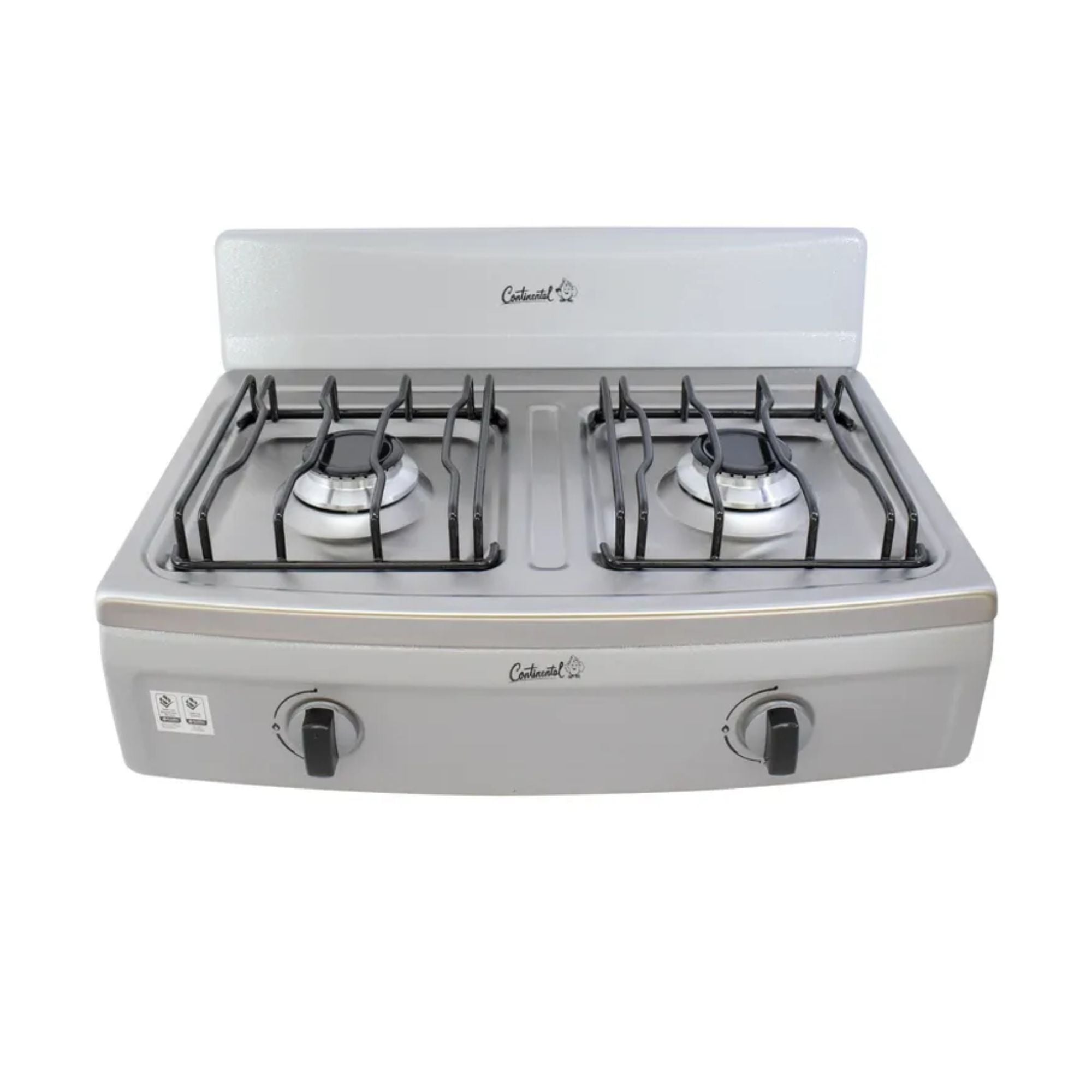 Estufa de Mesa Gas Propano 2 Puestos Gris Acero Inoxidable / Continental - imagen 1