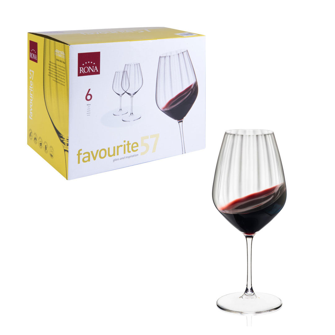 Set x 6 Copas Vino 19.2 oz Favourite Optical / Rona - imagen 1