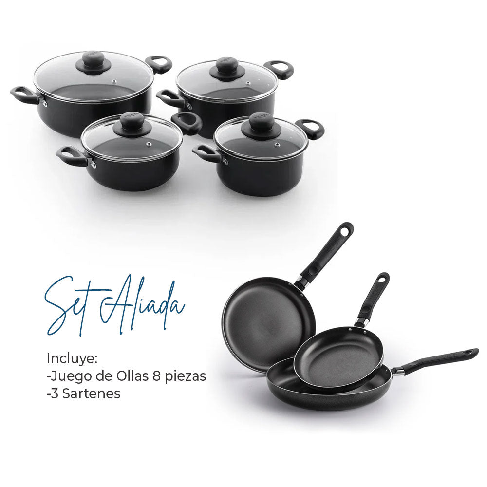 Set Aliada: Juego de Ollas + 3 Sartenes / Universal - imagen 1