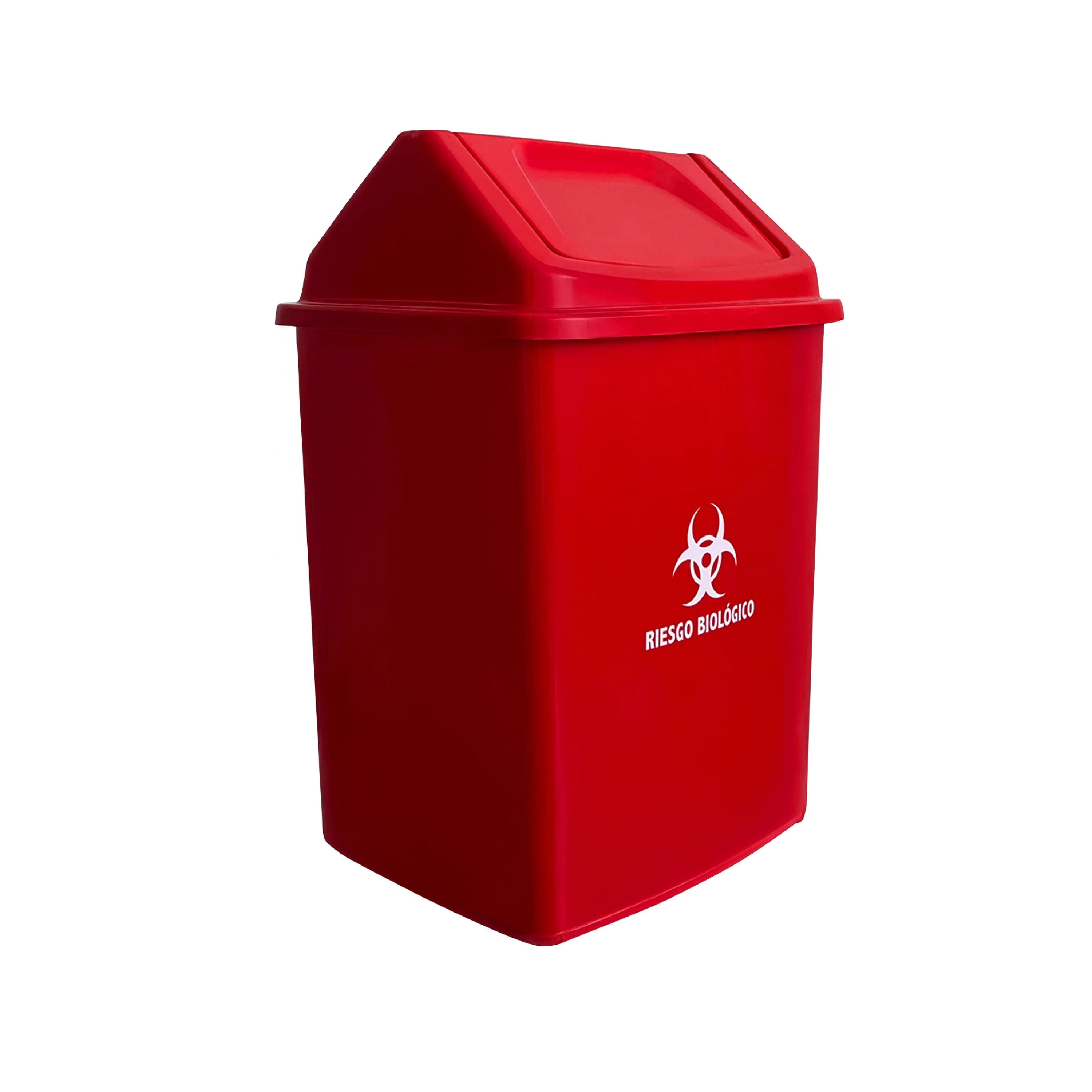 Papelera Plana 14 Litros Rojo / Colplast - imagen 1