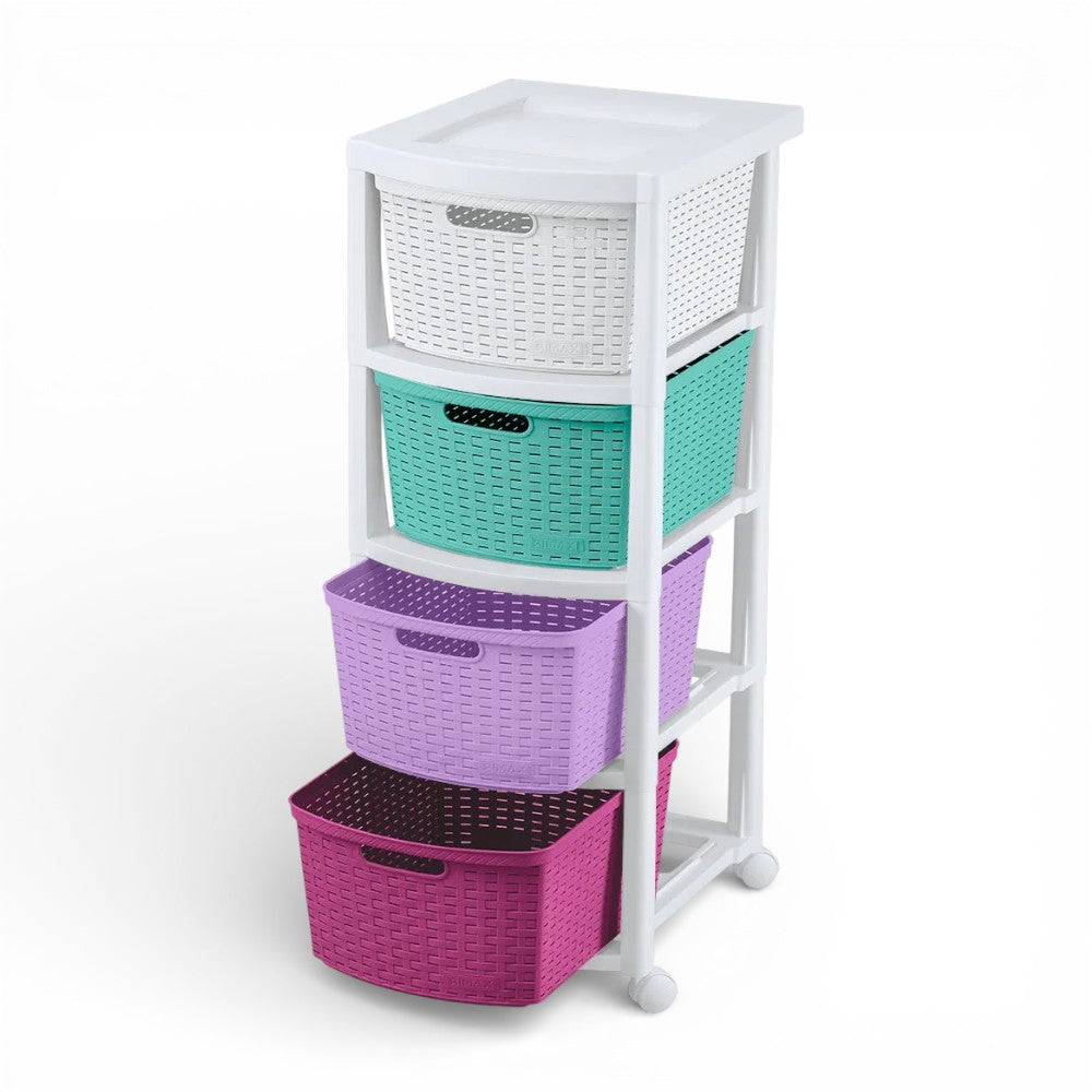 Cajonero Rattan 4 Gavetas Glam / Rimax - imagen 1