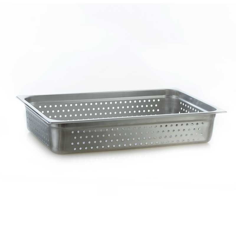 Azafate Perforado Full Acero Inoxidable 10 cm / Inventto - imagen 1