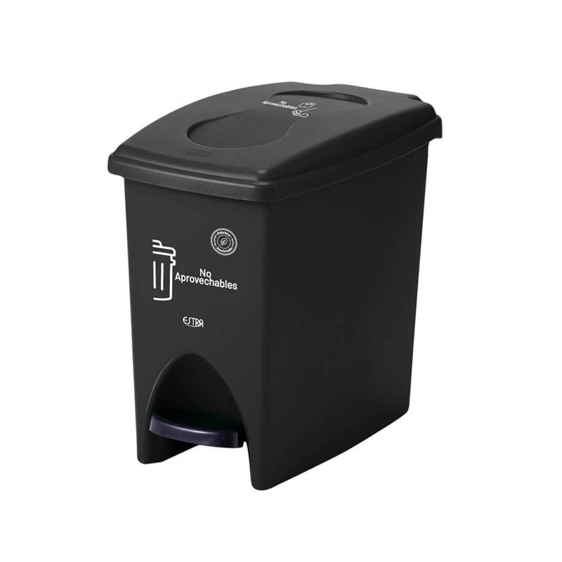 Papelera Pedal 20 Litros Material Reciclado Negro / Estra - imagen 1