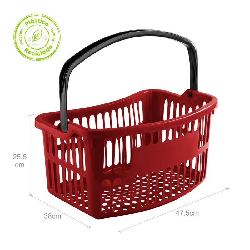 Canasta Supermercado Ergonómica Institucional Roja / Estra - imagen 1