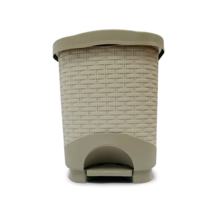 Papelera Pedal Rattan 12 Litros Avellana / Colplast - imagen 1