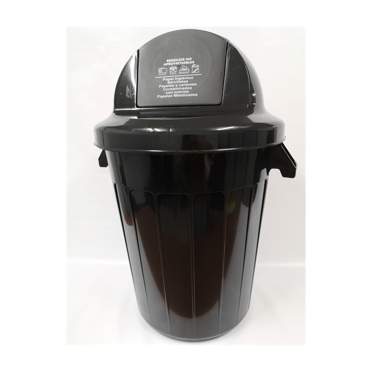 Contenedor 120 Litros Negro Tapa Cúpula Vaivén / Colplast - imagen 1