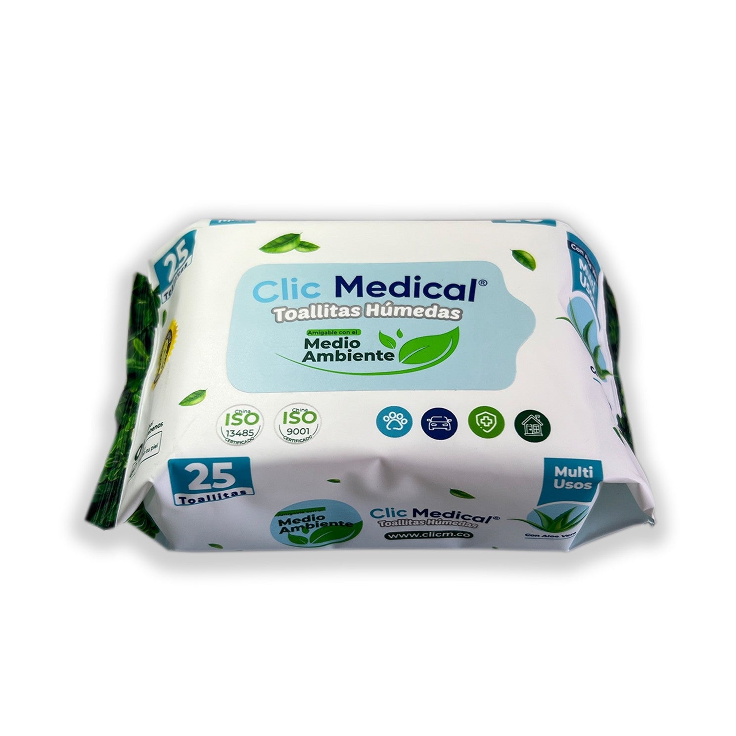 Toallitas Humedas x 25 unds / Clic Medical - imagen 1