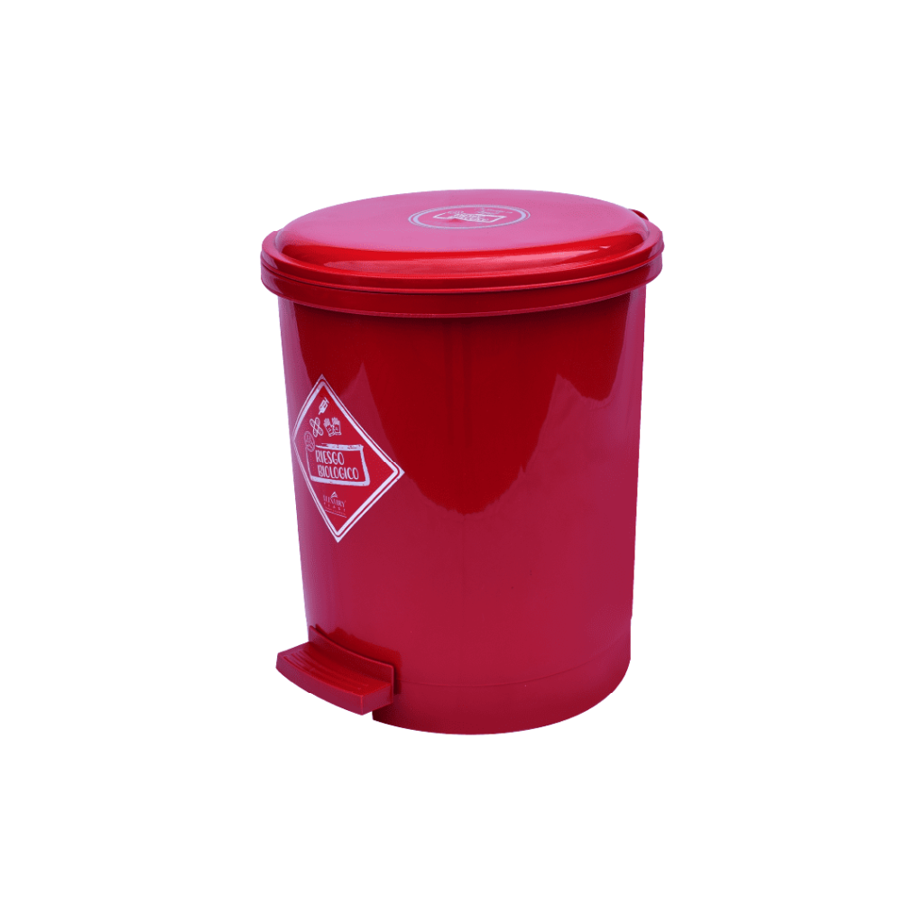 Papelera Pedal Redonda 13 litros Rojo / Luxury Plast - imagen 1