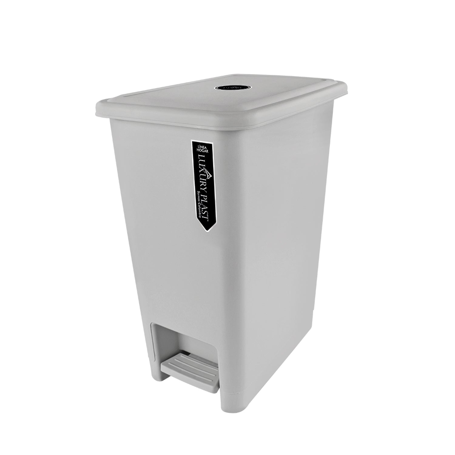 Papelera Pedal Cuadrada 12 litros Gris / Luxury Plast - imagen 1