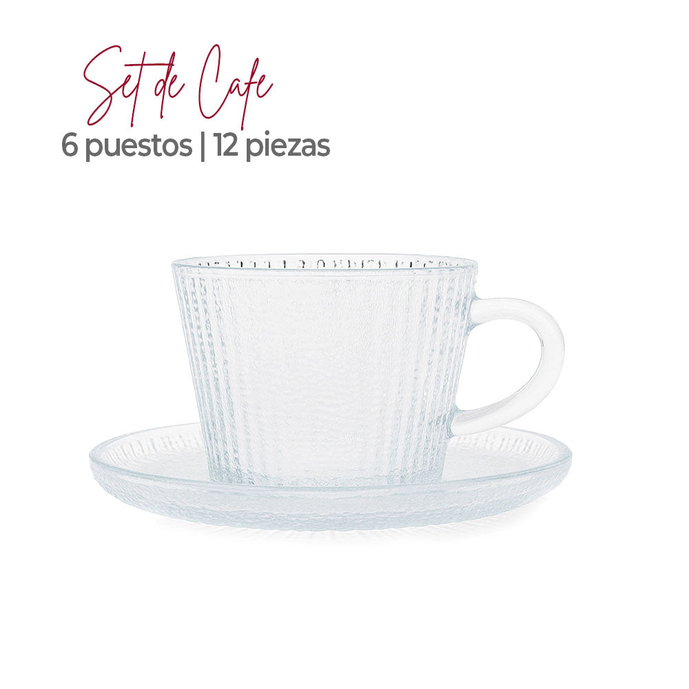 Set de Café 12 Piezas Grabados / Alana - imagen 1