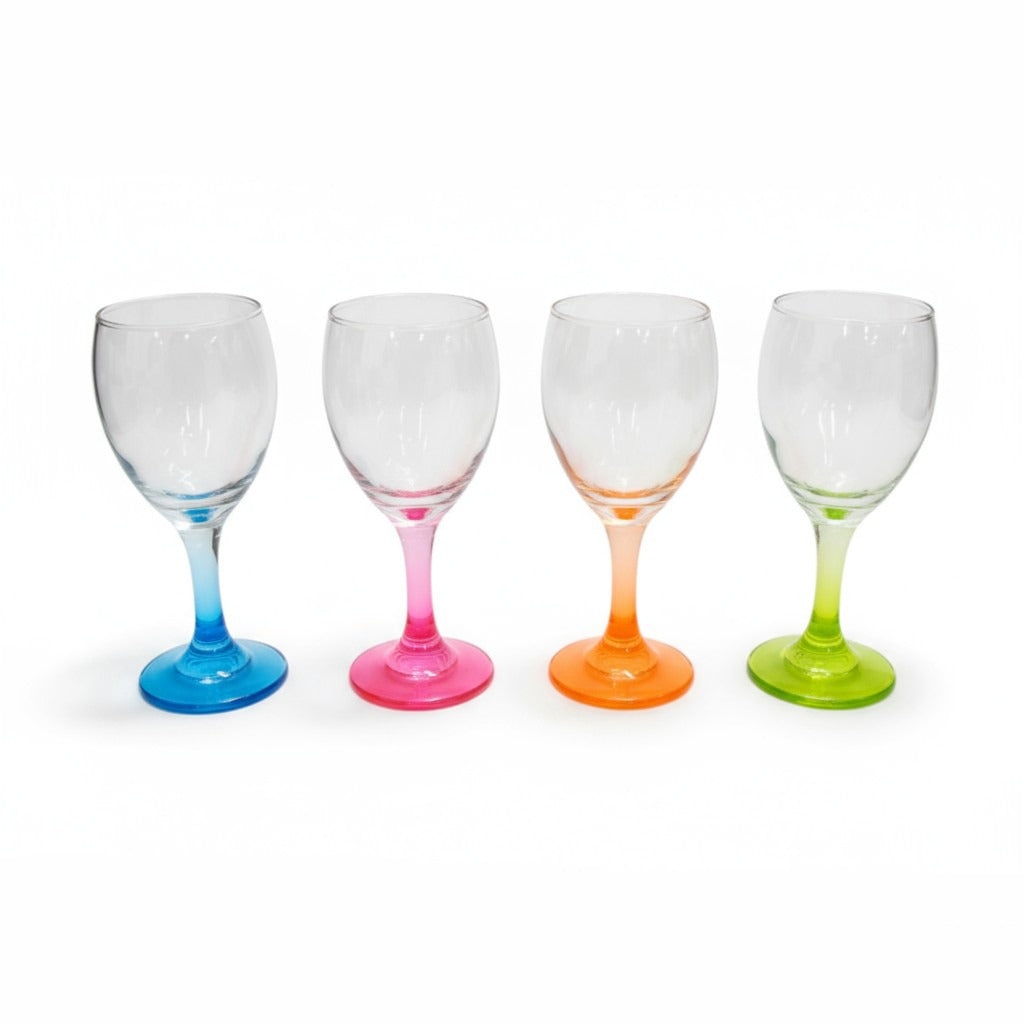 Set x 4 Copas Vino Aragón Neón 10 oz / Cristar - imagen 1