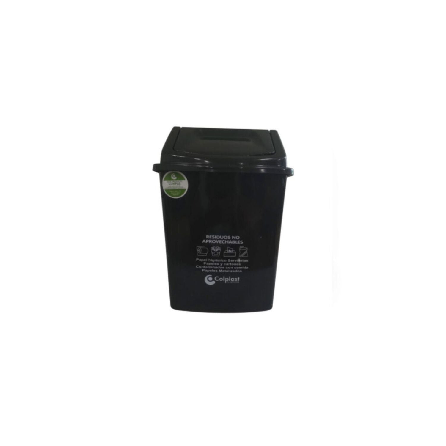 Papelera Vaiven Negra 5 Litros / Colplast - imagen 1