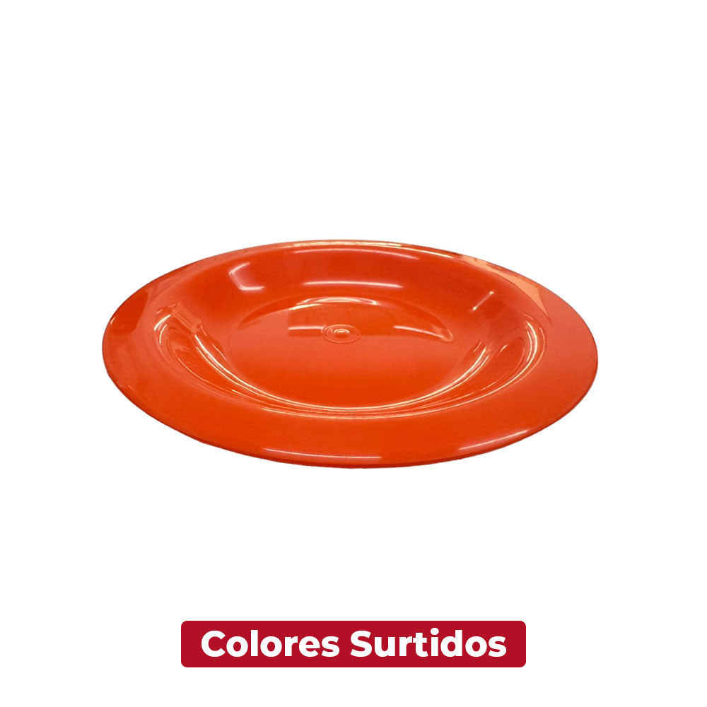 Plato Llano 23 cm Colores Surtidos / Colplast - imagen 1
