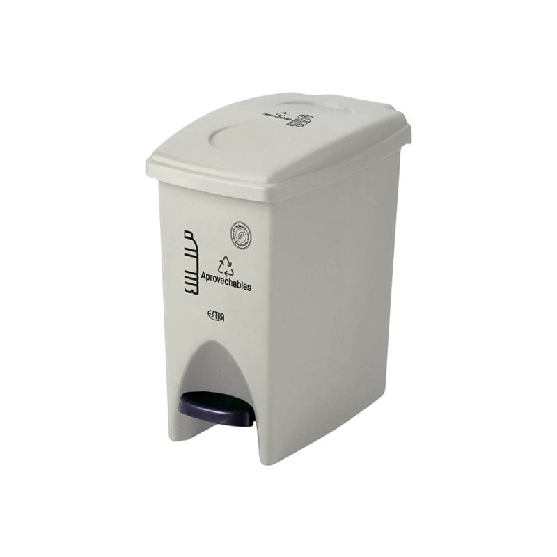 Papelera Pedal 10 Litros Material Reciclado Blanco / Estra - imagen 1