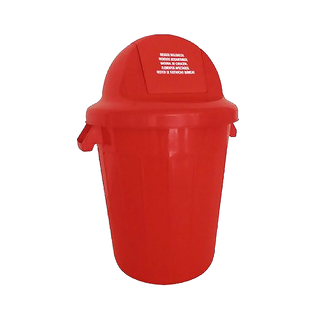 Contenedor 120 Litros Rojo Tapa Cúpula Vaivén / Colplast - imagen 1