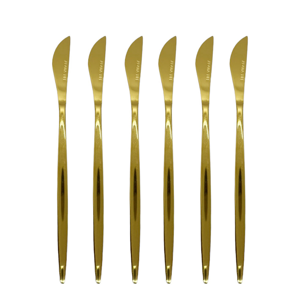 Set x 6 Cuchillos Gourmet Dorado / Alana Life - imagen 1