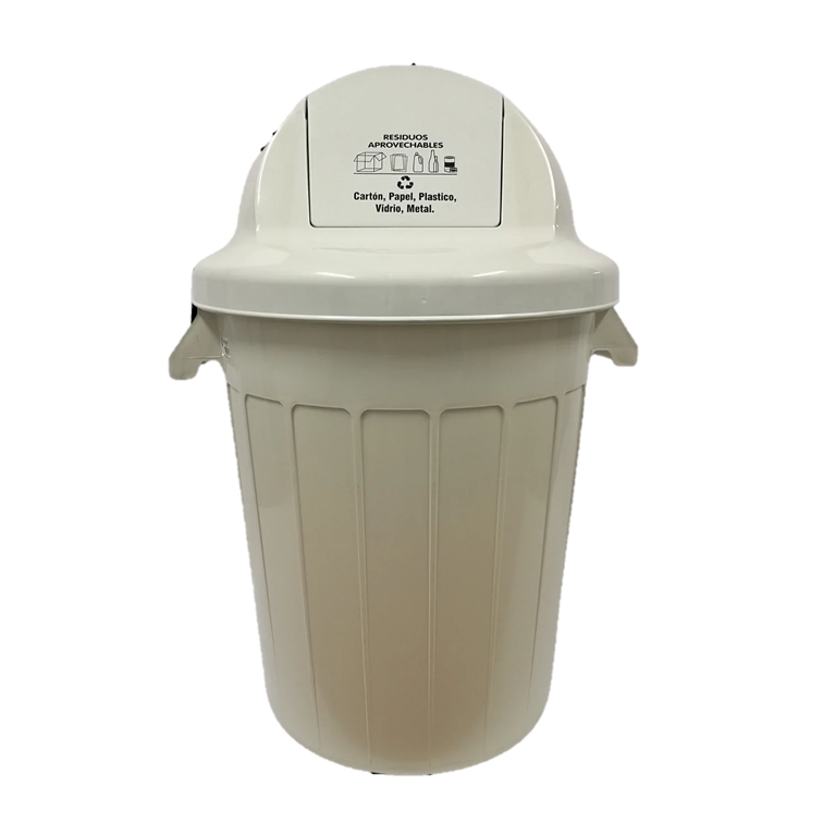 Contenedor 120 Litros Blanco Tapa Cúpula Vaivén / Colplast - imagen 1