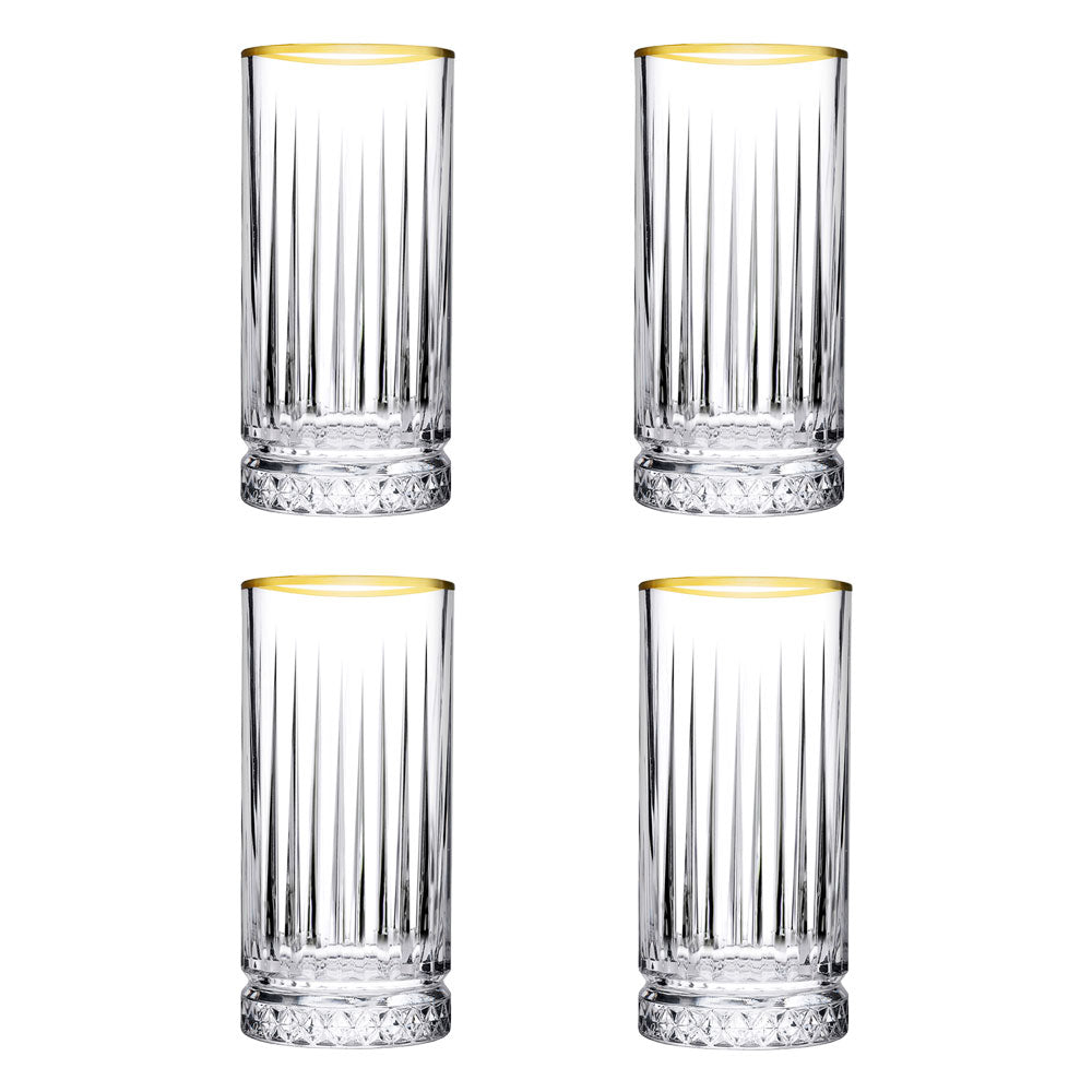 Set x 4 Vasos 9.5 oz Elysia Golden Touch / Pasabahce - imagen 1