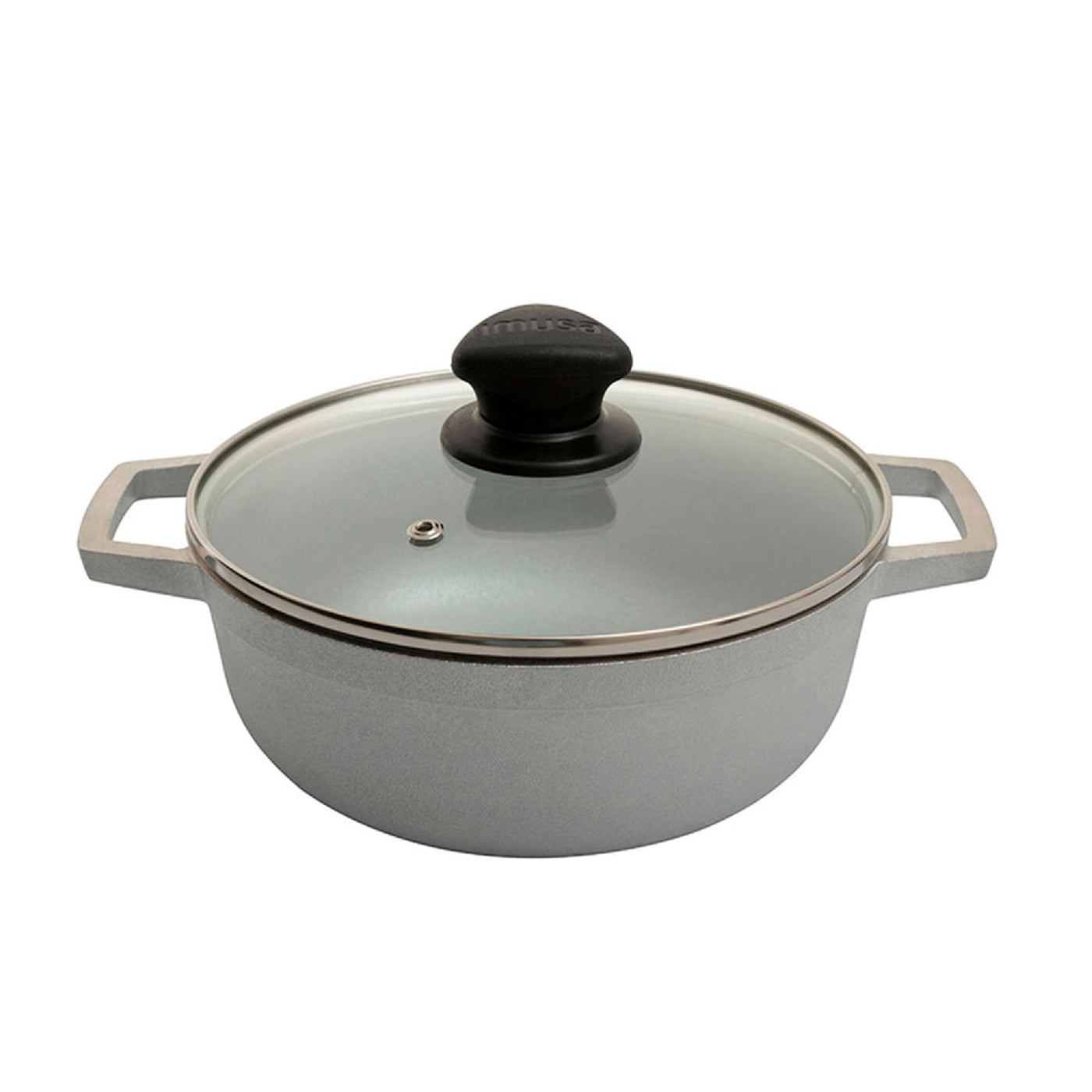 Caldero Aluminio Fundido 24 cm con Tapa de Vidrio / Imusa - imagen 1
