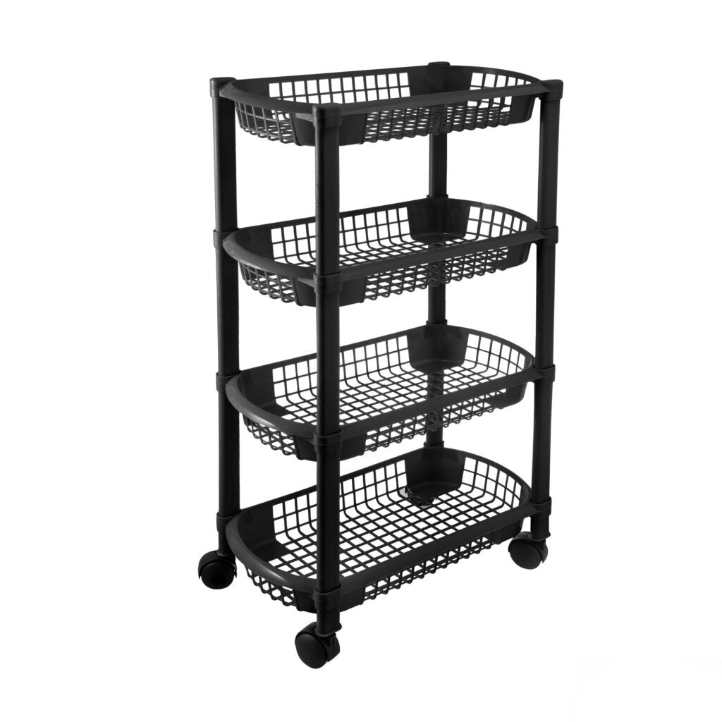 Canastilla Rectangular 4 Niveles Negro / MQ - imagen 1