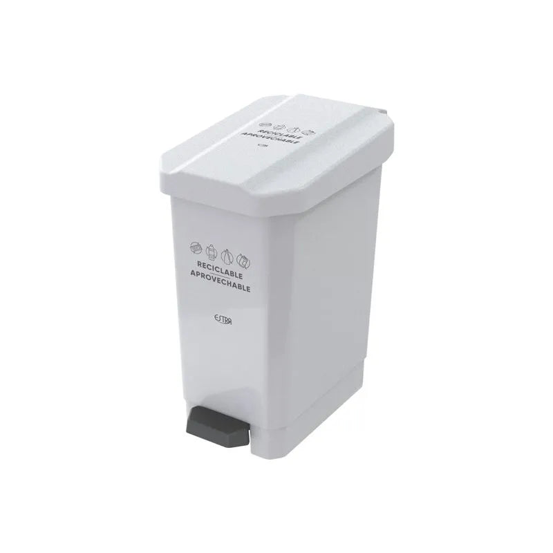Papelera Pedal 22 Litros Estrabins Blanca Aprovechable / Estra - imagen 1