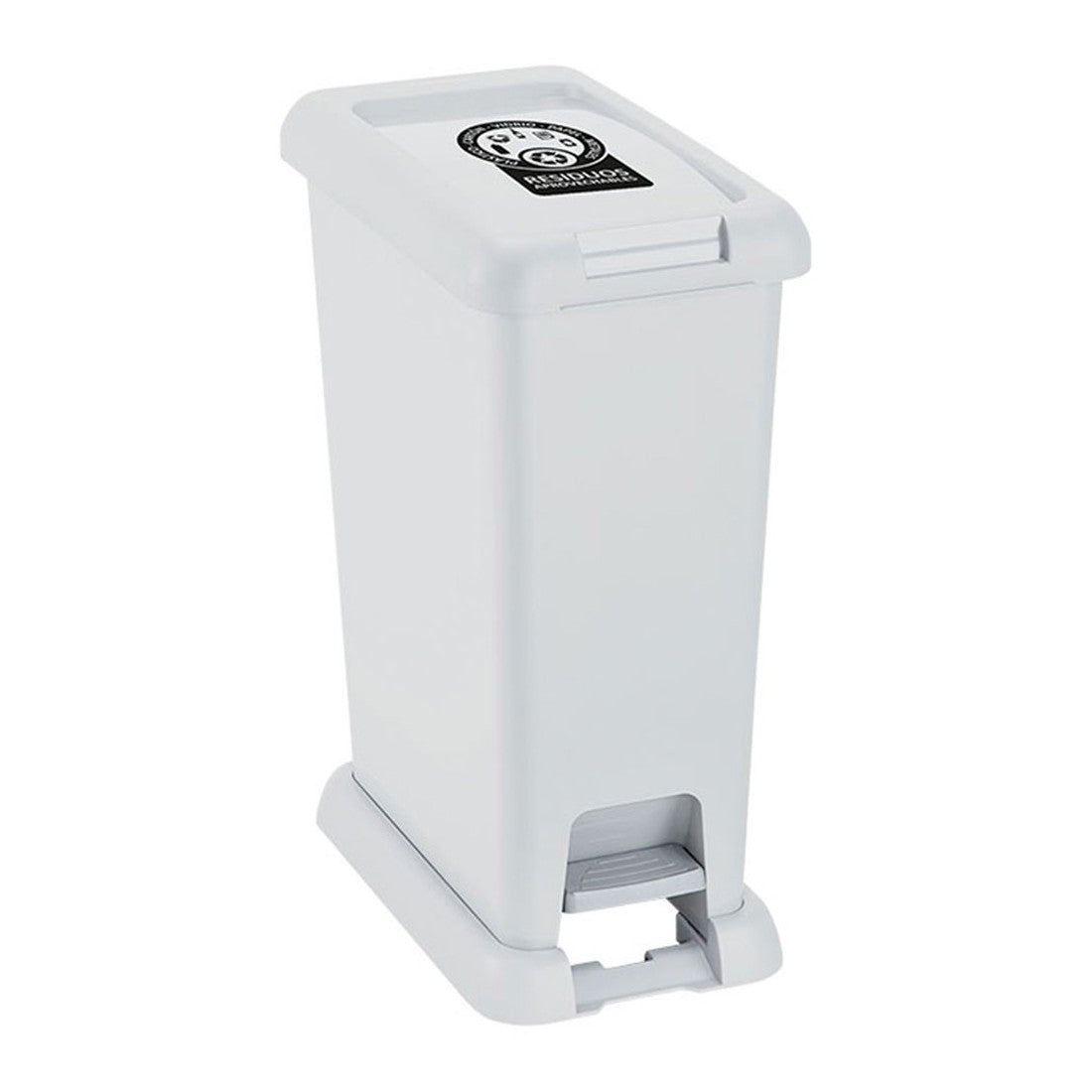 Basurero Pedal Con Logo 35 Litros Blanco / Rimax - imagen 1