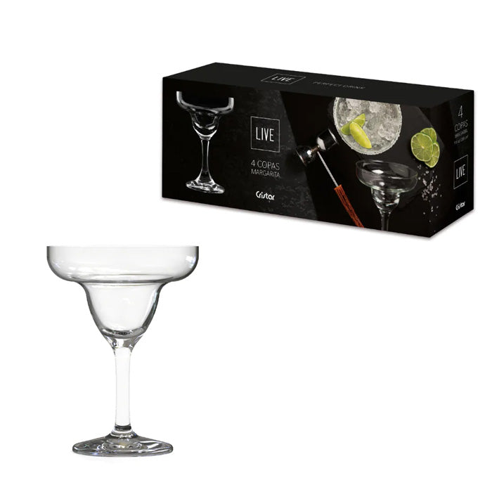 Set x 4 Copas Margarita Live 266 ml / Cristar - imagen 1