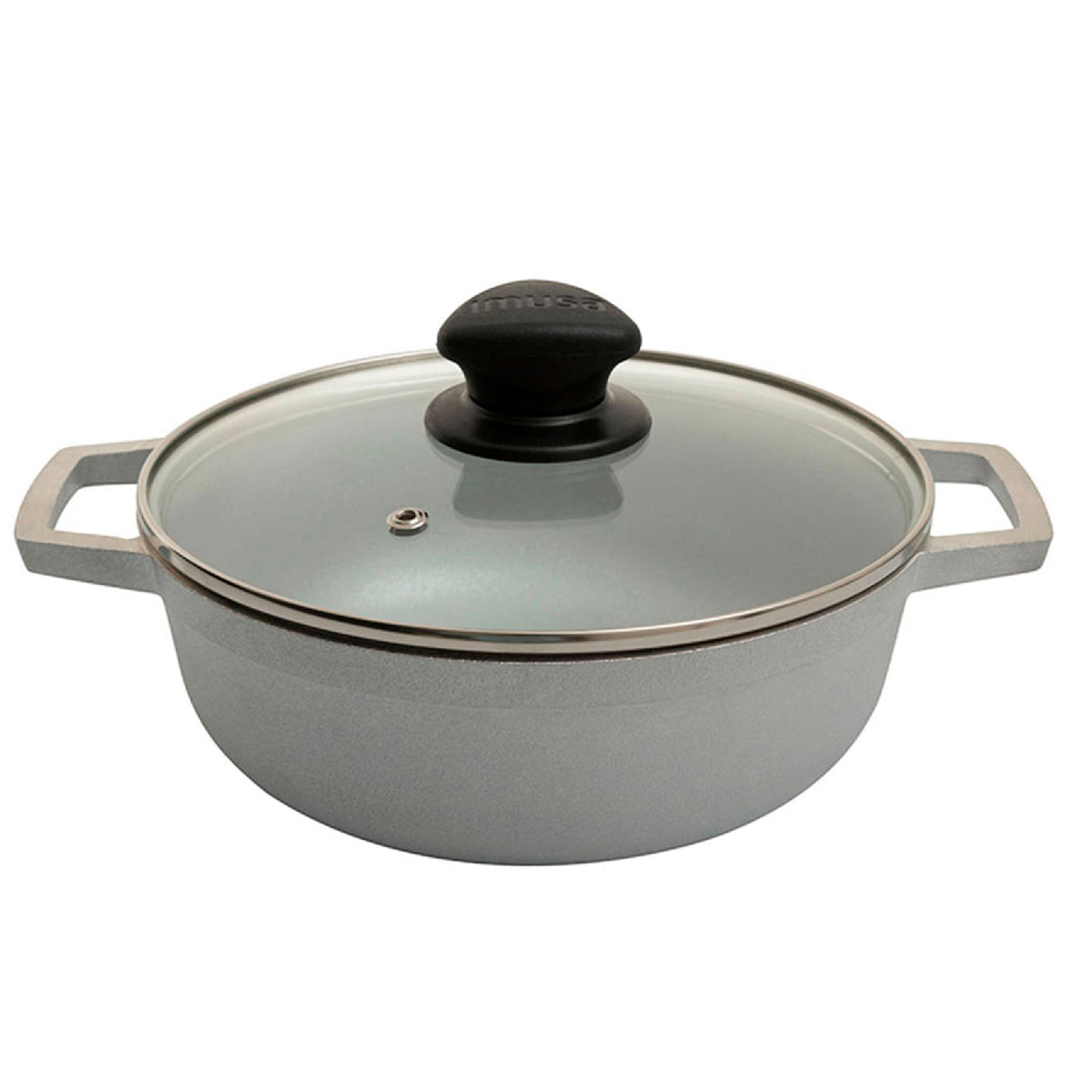 Caldero Aluminio Fundido 30 cm con Tapa de Vidrio / Imusa / Imusa - imagen 1