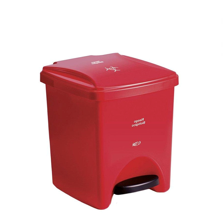 Papelera Clásica Pedal 20 Litros Rojo con Logo / Estra - imagen 1
