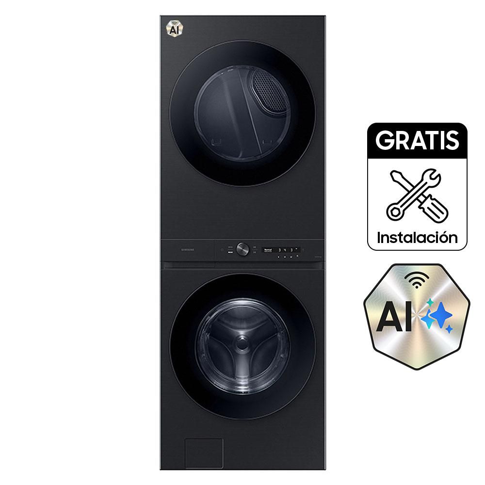Torre de Lavado y Secado SAMSUNG Gas 22Kg Laundry Hub Bespoke WH22DBH570GVCO Negro - imagen 1