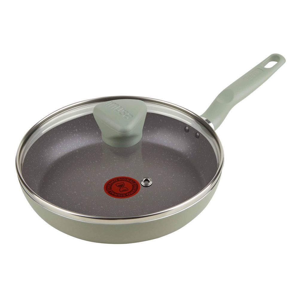 Sartén 24 cm con tapa de vidrio IMUSA Antiadherente Fresh 2 piezas Verde - imagen 1