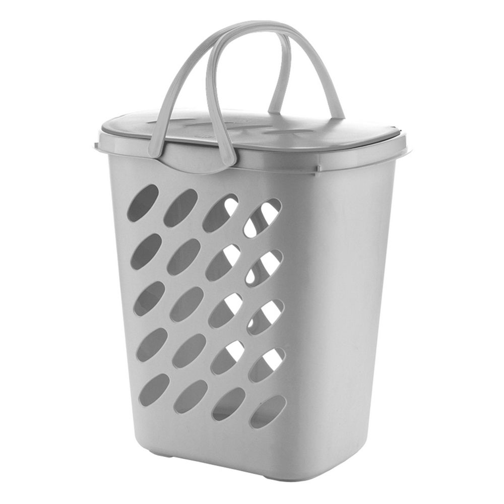 Canasta Ropa Tapa 46L Gris ESTRA 41046473 - imagen 1