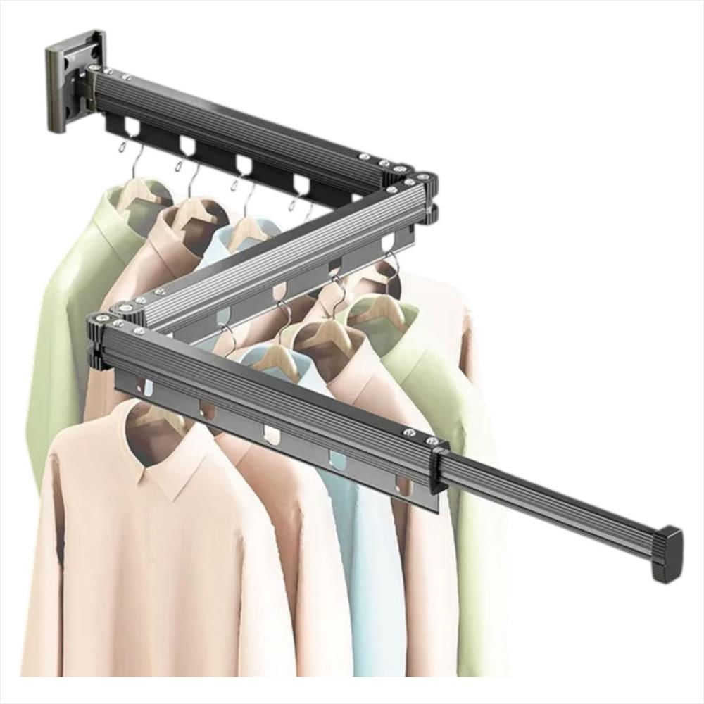 Tendedero Plegable Para Ropa De Pared En Aluminio 126 Cm - imagen 1
